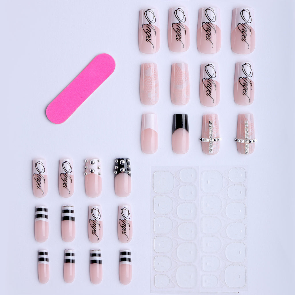 Angel Script Press-On Nails